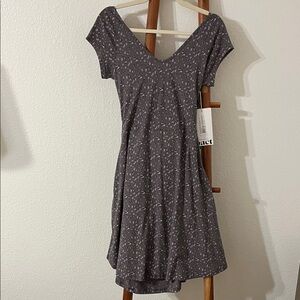 Pact Charcoal Mini Dress with Pattern